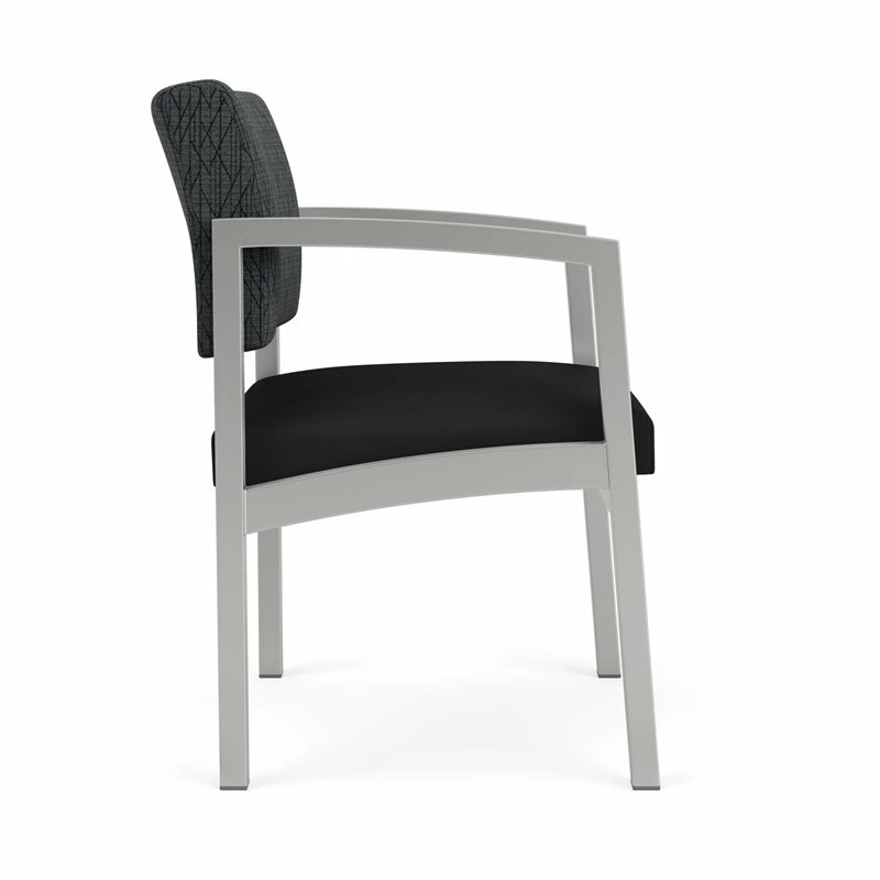 Lesro Lenox Steel Modern Fabric Guest Chair In Silver/Adler Midnight Sky 7 Lesro Lenox Steel Modern Fabric Guest Chair In Silver/Adler Midnight Sky - Image 5
