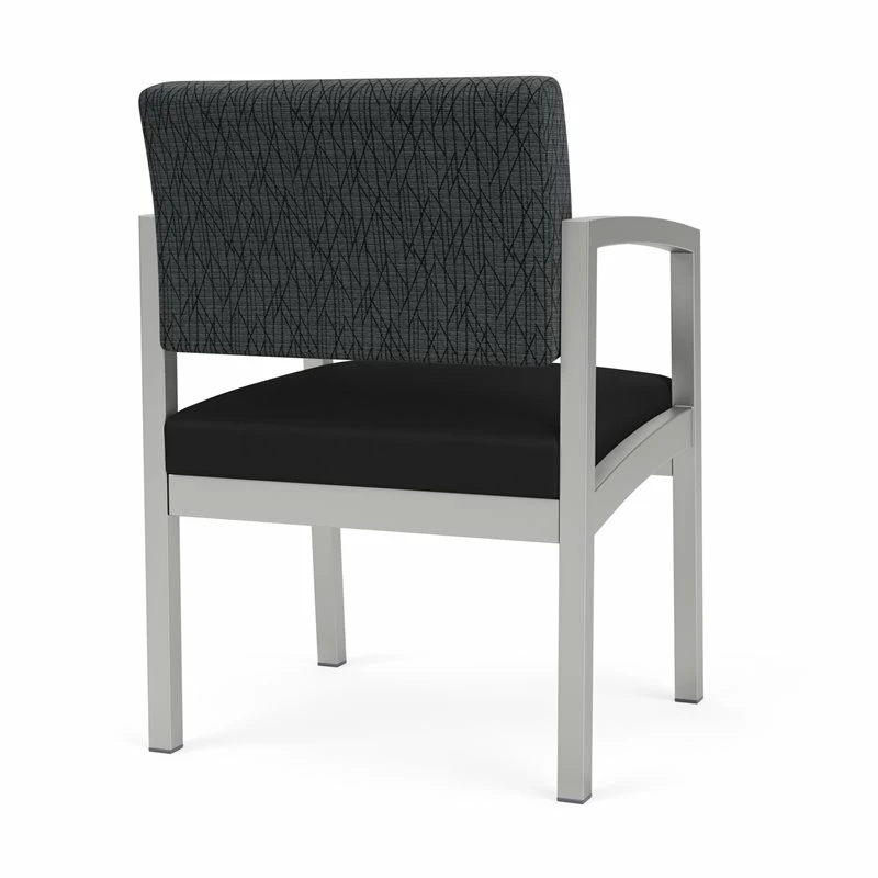 Lesro Lenox Steel Modern Fabric Guest Chair In Silver/Adler Midnight Sky 8 Lesro Lenox Steel Modern Fabric Guest Chair In Silver/Adler Midnight Sky - Image 6