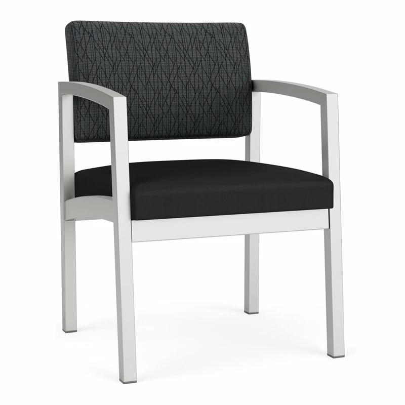 Lesro Lenox Steel Modern Fabric Guest Chair In Silver/Adler Midnight Sky 6 Lesro Lenox Steel Modern Fabric Guest Chair In Silver/Adler Midnight Sky - Image 4