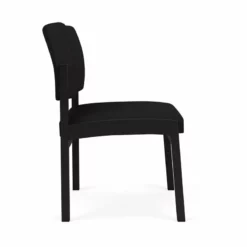 Lesro Lenox Steel Fabric Armless Guest Chair In Black/Open House Cobalt -CYMAX Sales 2473273 1 L 1