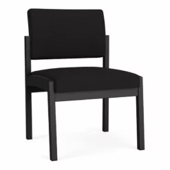 Lesro Lenox Steel Fabric Armless Guest Chair In Black/Open House Black -CYMAX Sales 2473273 L 2