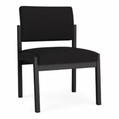 Lesro Lenox Steel Fabric Armless Guest Chair In Black/Adler Nocturnal -CYMAX Sales 2473273 L