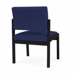 Lesro Lenox Steel Fabric Armless Guest Chair In Black/Open House Cobalt -CYMAX Sales 2473274 2 L 1