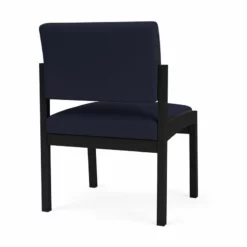 Lesro Lenox Steel Fabric Armless Guest Chair In Black/Open House Black -CYMAX Sales 2473275 2 L 2