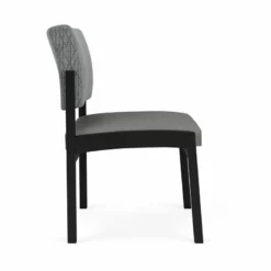 Lesro Lenox Steel Fabric Armless Guest Chair In Black/Adler Nocturnal -CYMAX Sales 2473276 1 L