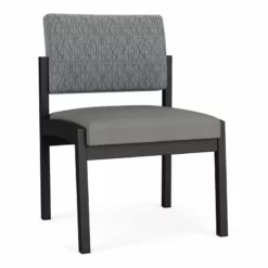 Lesro Lenox Steel Fabric Armless Guest Chair In Black/Open House Cobalt -CYMAX Sales 2473276 L 1