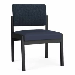 Lesro Lenox Steel Fabric Armless Guest Chair In Black/Open House Black -CYMAX Sales 2473277 L 2