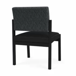 Lesro Lenox Steel Fabric Armless Guest Chair In Black/Open House Cobalt -CYMAX Sales 2473278 2 L 1