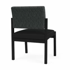 Lesro Lenox Steel Fabric Armless Guest Chair In Black/Adler Nocturnal -CYMAX Sales 2473278 2 L