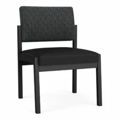 Lesro Lenox Steel Fabric Armless Guest Chair In Black/Adler Nocturnal -CYMAX Sales 2473278 L