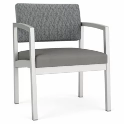 Lesro Lenox Steel Polyurethane Oversize Guest Chair In Silver/Castillo Quarry -CYMAX Sales 2473284 L 1