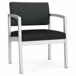 Lesro Lenox Steel Oversize Guest Chair -Silver/Adler Midnight Sky/Castillo Batik -CYMAX Sales 2473286 L 3