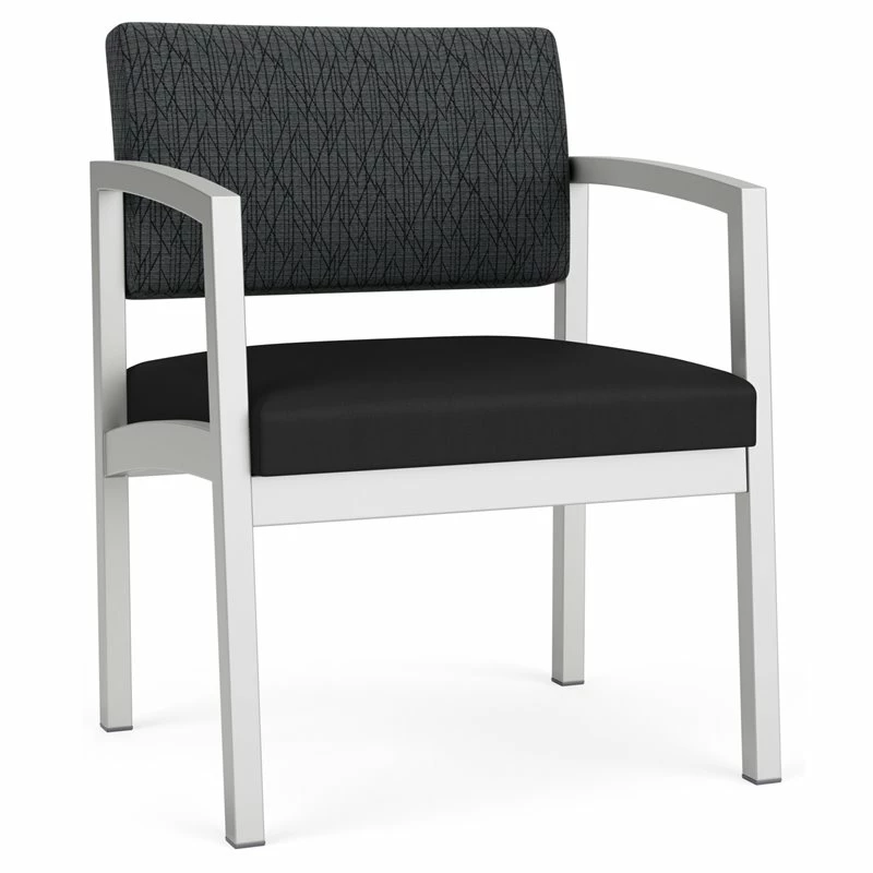 Lesro Lenox Steel Fabric Oversize Guest Chair In Silver/Adler Gray Flannel 6 Lesro Lenox Steel Fabric Oversize Guest Chair In Silver/Adler Gray Flannel - Image 4