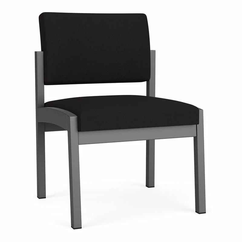 Lesro Lenox Steel Fabric Armless Guest Chair In Charcoal/Open House Black 21 Lesro Lenox Steel Fabric Armless Guest Chair In Charcoal/Open House Black - Image 19
