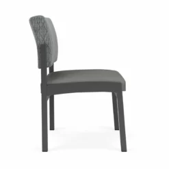 Lesro Lenox Steel Fabric Armless Guest Chair In Charcoal/Adler Peppercorn -CYMAX Sales 2473308 1 L 1