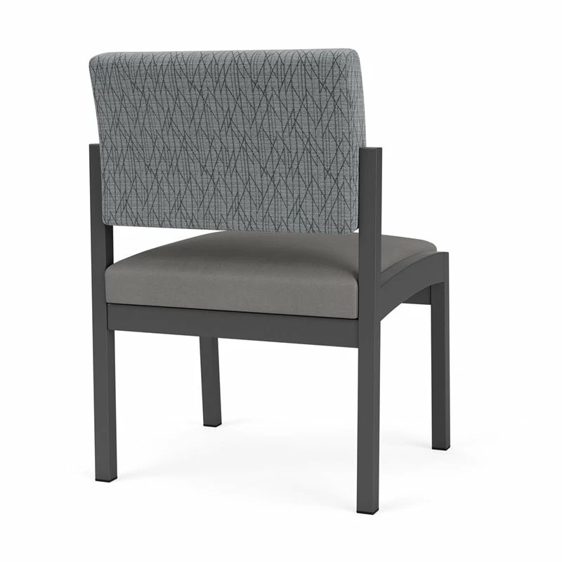 Lesro Lenox Steel Fabric Armless Guest Chair In Charcoal/Open House Black 14 Lesro Lenox Steel Fabric Armless Guest Chair In Charcoal/Open House Black - Image 12