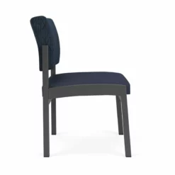 Lesro Lenox Steel Polyurethane Armless Guest Chair In Charcoal/Castillo Quarry -CYMAX Sales 2473309 1 L 3