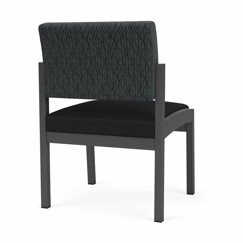 Lesro Lenox Steel Polyurethane Armless Guest Chair In Charcoal/Castillo Batik 8 Lesro Lenox Steel Polyurethane Armless Guest Chair In Charcoal/Castillo Batik - Image 6