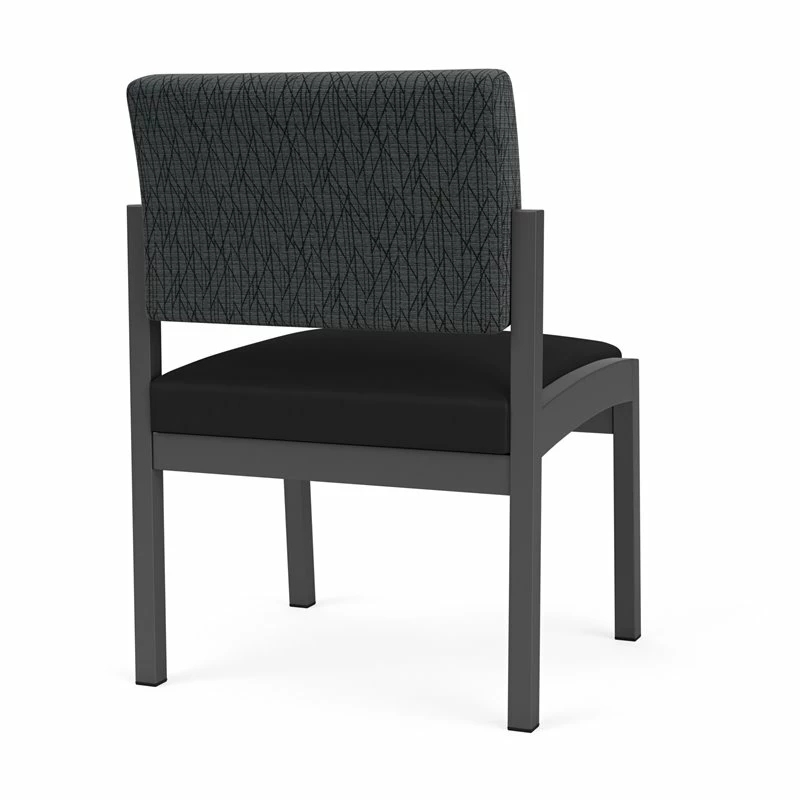 Lesro Lenox Steel Polyurethane Armless Guest Chair In Charcoal/Castillo Metal 8 Lesro Lenox Steel Polyurethane Armless Guest Chair In Charcoal/Castillo Metal - Image 6