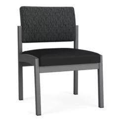 Lesro Lenox Steel Fabric Armless Guest Chair In Charcoal/Adler Midnight Sky -CYMAX Sales 2473310 L 10