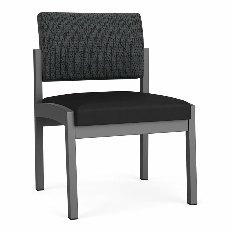 Lesro Lenox Steel Polyurethane Armless Guest Chair In Charcoal/Castillo Metal 6 Lesro Lenox Steel Polyurethane Armless Guest Chair In Charcoal/Castillo Metal - Image 4