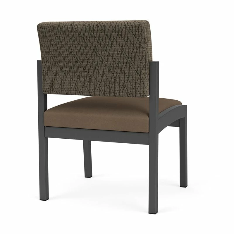Lesro Lenox Steel Polyurethane Armless Guest Chair In Charcoal/Castillo Batik 5 Lesro Lenox Steel Polyurethane Armless Guest Chair In Charcoal/Castillo Batik - Image 3