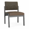 Lesro Lenox Steel Polyurethane Armless Guest Chair In Charcoal/Castillo Metal -CYMAX Sales 2473311 L