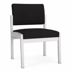 Lesro Lenox Steel Armless Guest Chair In Silver/Adler Peppercorn/Castillo Quarry -CYMAX Sales 2473337 L 3