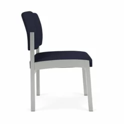 Lesro Lenox Steel Polyurethane Armless Guest Chair In Silver/Castillo Quarry -CYMAX Sales 2473339 1 L 1