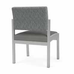 Lesro Lenox Steel Polyurethane Armless Guest Chair In Silver/Castillo Quarry -CYMAX Sales 2473340 2 L
