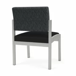 Lesro Lenox Steel Armless Guest Chair In Silver/Adler Peppercorn/Castillo Quarry -CYMAX Sales 2473342 2 L 3