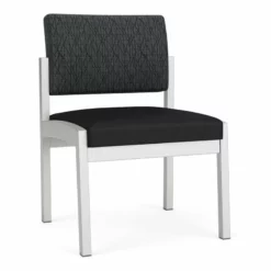 Lesro Lenox Steel Polyurethane Armless Guest Chair In Silver/Castillo Quarry -CYMAX Sales 2473342 L 1