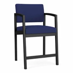 Lesro Lenox Steel Modern Fabric Hip Chair In Black/Open House Navy -CYMAX Sales 2473354 L 1