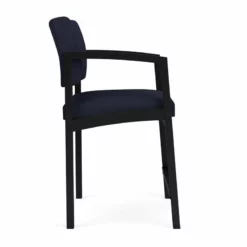 Lesro Lenox Steel Modern Fabric Hip Chair In Black/Open House Navy -CYMAX Sales 2473355 1 L 1