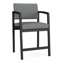 Lesro Lenox Steel Modern Fabric Hip Chair In Black/Adler Nocturnal -CYMAX Sales 2473356 L