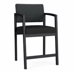 Lesro Lenox Steel Modern Fabric Hip Chair In Black/Adler Nocturnal -CYMAX Sales 2473358 L