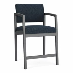 Lesro Lenox Steel Modern Fabric Hip Chair In Charcoal/Open House Cobalt -CYMAX Sales 2473369 L 2