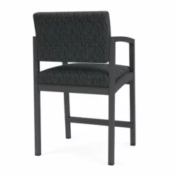 Lesro Lenox Steel Modern Polyurethane Hip Chair In Charcoal/Castillo Batik -CYMAX Sales 2473370 2 L 3