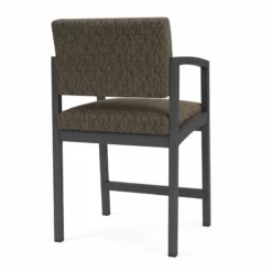 Lesro Lenox Steel Modern Polyurethane Hip Chair In Charcoal/Castillo Batik -CYMAX Sales 2473371 2 L 3