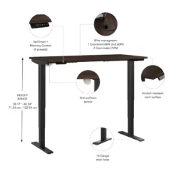 Move 40 Series 72W X 30D Height Adjustable Standing Desk - Engineered Wood -CYMAX Sales 2474563 11 L
