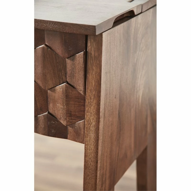 Mod-Arte Origami Modern Hardwood Secretary Desk In Dark Walnut Finish 11 Mod-Arte Origami Modern Hardwood Secretary Desk In Dark Walnut Finish - Image 9