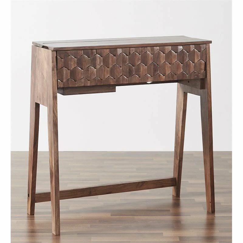 Mod-Arte Origami Modern Hardwood Secretary Desk In Dark Walnut Finish 14 Mod-Arte Origami Modern Hardwood Secretary Desk In Dark Walnut Finish - Image 12