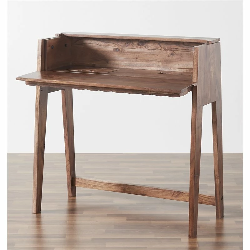 Mod-Arte Origami Modern Hardwood Secretary Desk In Dark Walnut Finish 18 Mod-Arte Origami Modern Hardwood Secretary Desk In Dark Walnut Finish - Image 16