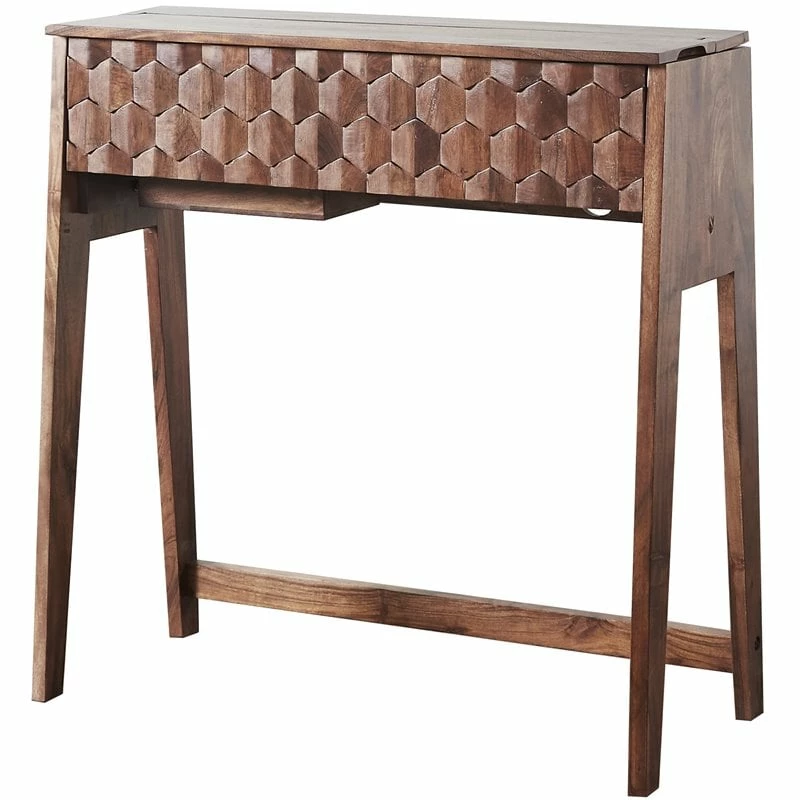 Mod-Arte Origami Modern Hardwood Secretary Desk In Dark Walnut Finish 3 Mod-Arte Origami Modern Hardwood Secretary Desk In Dark Walnut Finish