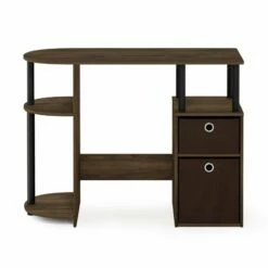 Furinno JAYA Engineered Wood Simplistic Computer Study Desk In Oak Gray/Black -CYMAX Sales 2476232 2 L