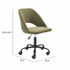 ZUO Treibh Office Chair Olive Green -CYMAX Sales 2476611 08 L