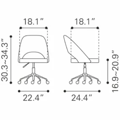 ZUO Treibh Office Chair Olive Green -CYMAX Sales 2476611 09 L