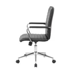 Boss Office Modern Ribbed Back Adjustable Office Desk Chair With Arms In Black 12 Boss Office Modern Ribbed Back Adjustable Office Desk Chair With Arms In Black -CYMAX Sales 2484411 2 L