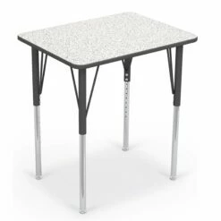 MooreCo 21-30" Height Adjustable Wood Essentials Economy Rectangle Desk In Brown