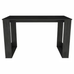 FM Furniture Aurora Modern Wood Computer Office Desk In Smokey Oak Black